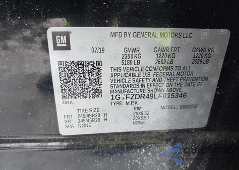 2020 Cadillac Xt4 Awd Premium Luxury from USA, damaged, VIN 1GYFZDR49LF015346